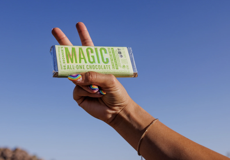 Dr. Bronner’s All-One magical, regeneratively-grown chocolate