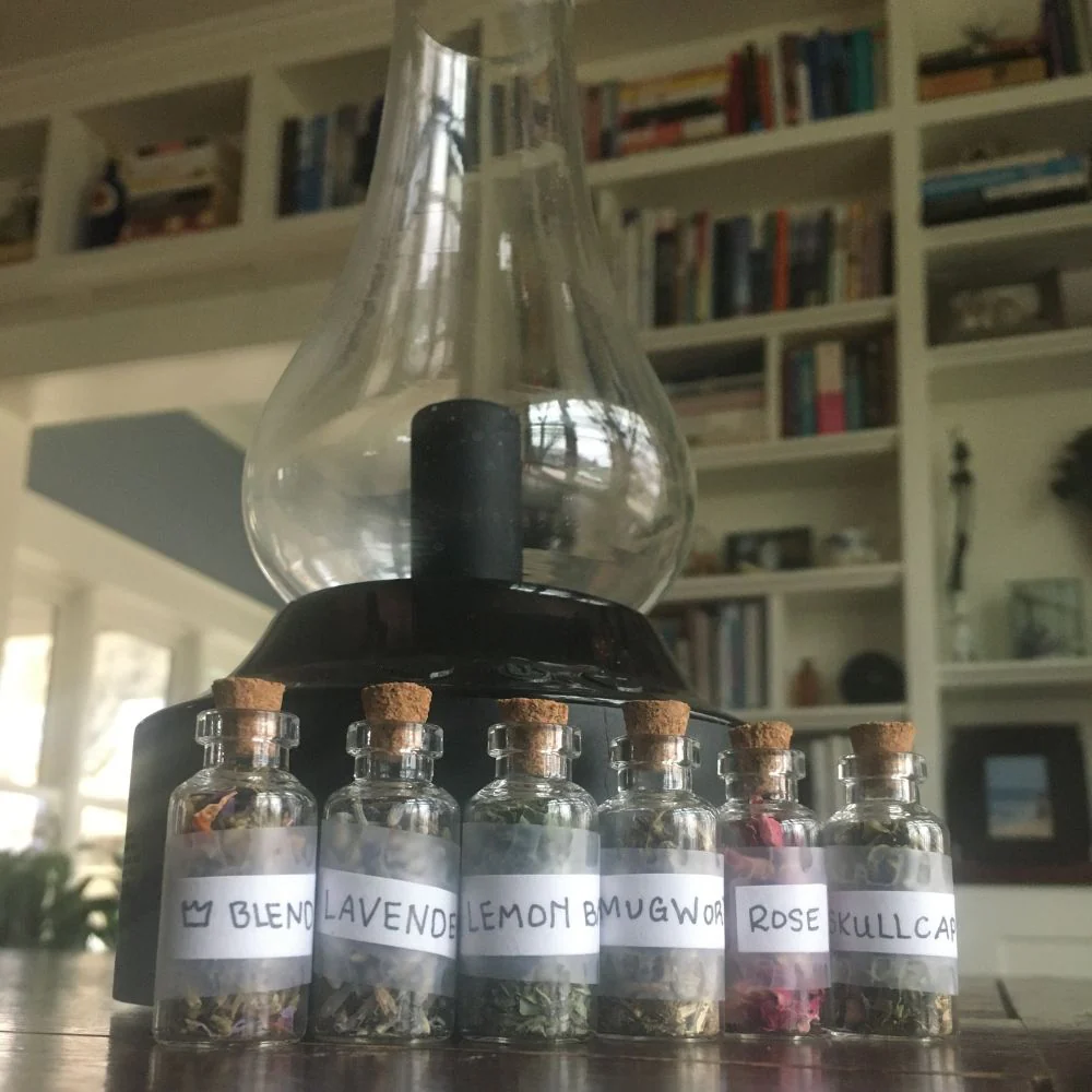 The Air Tea Kettle with a selection of herbs