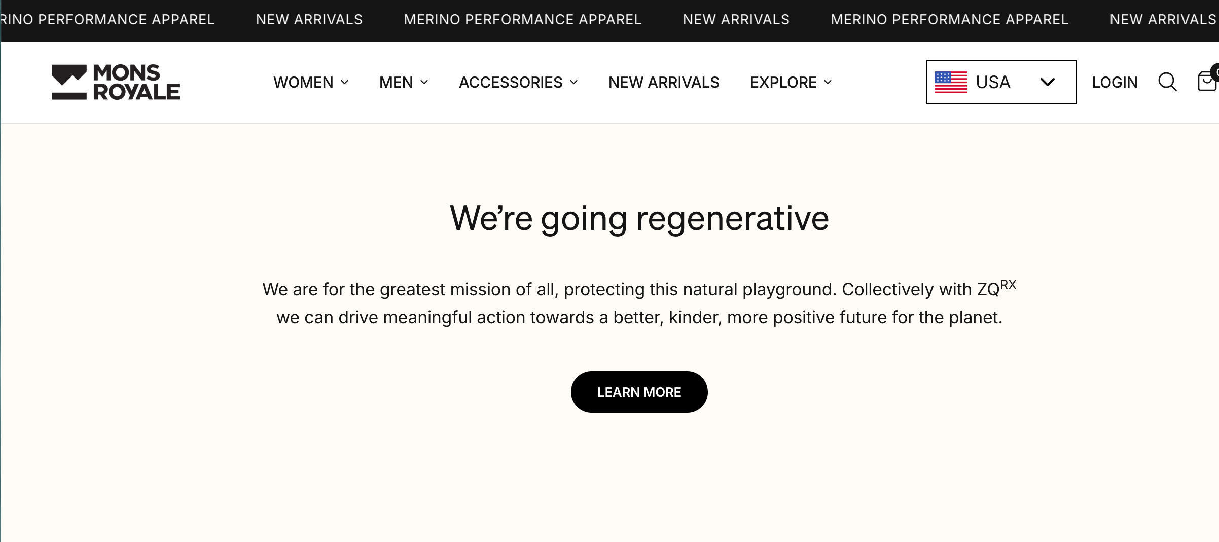 Mons Royale uses "regenerative" wool