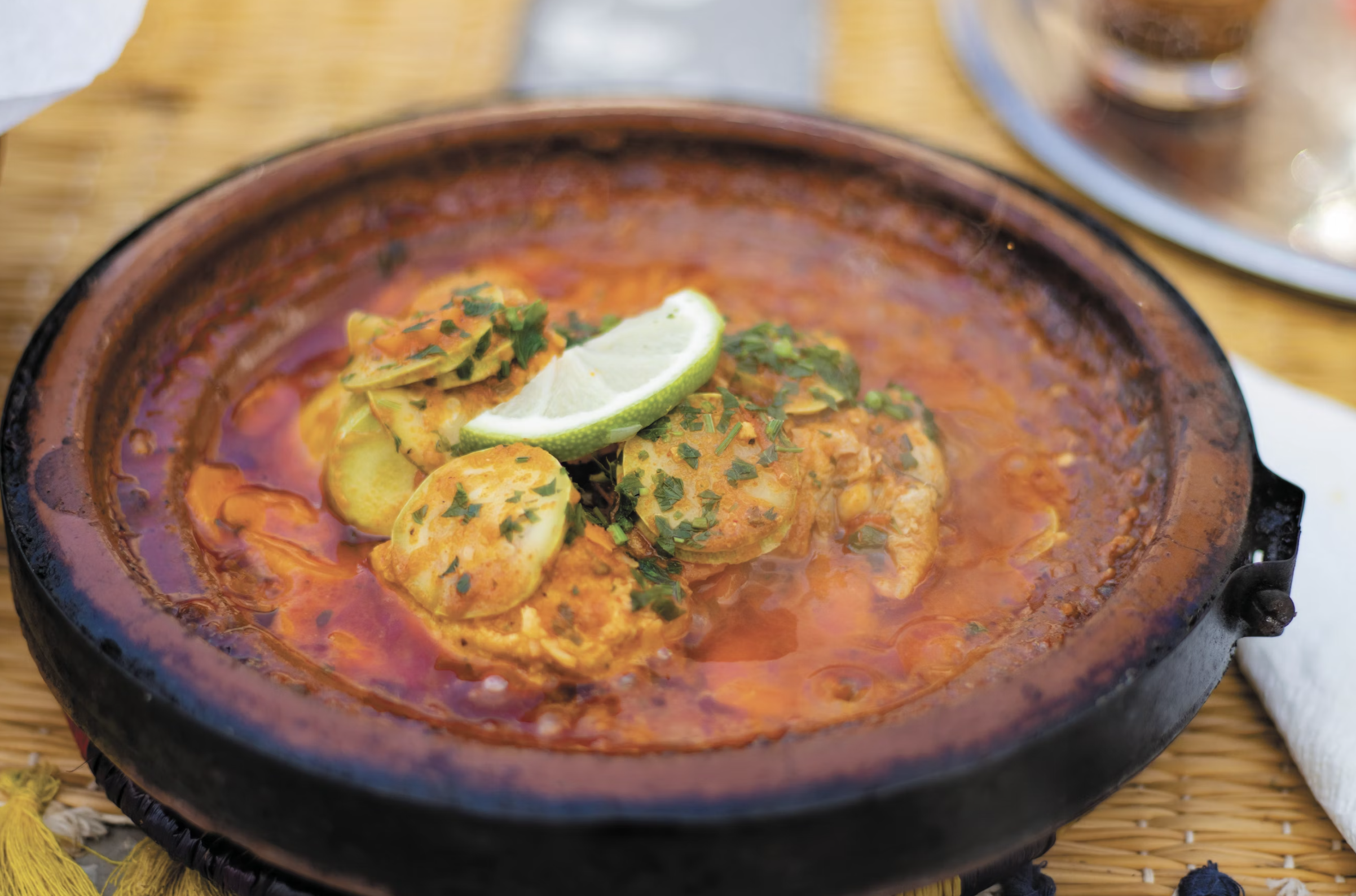 A Moroccan fish dish, Essaouira, Morocco