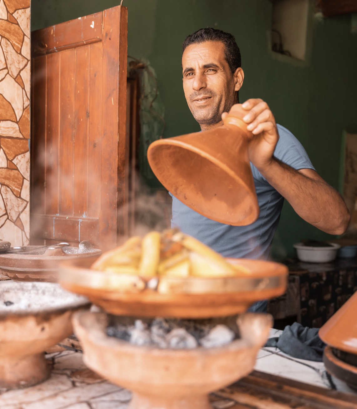 tajine clay pot, cooking in Morocco