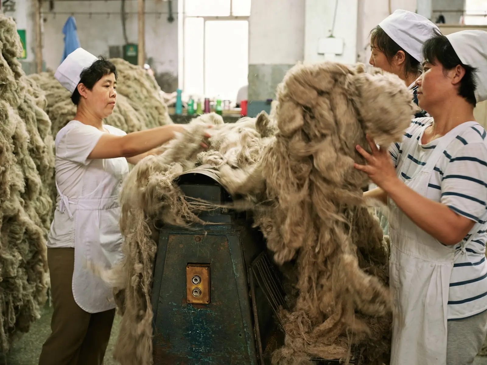 Natural wool and cotton