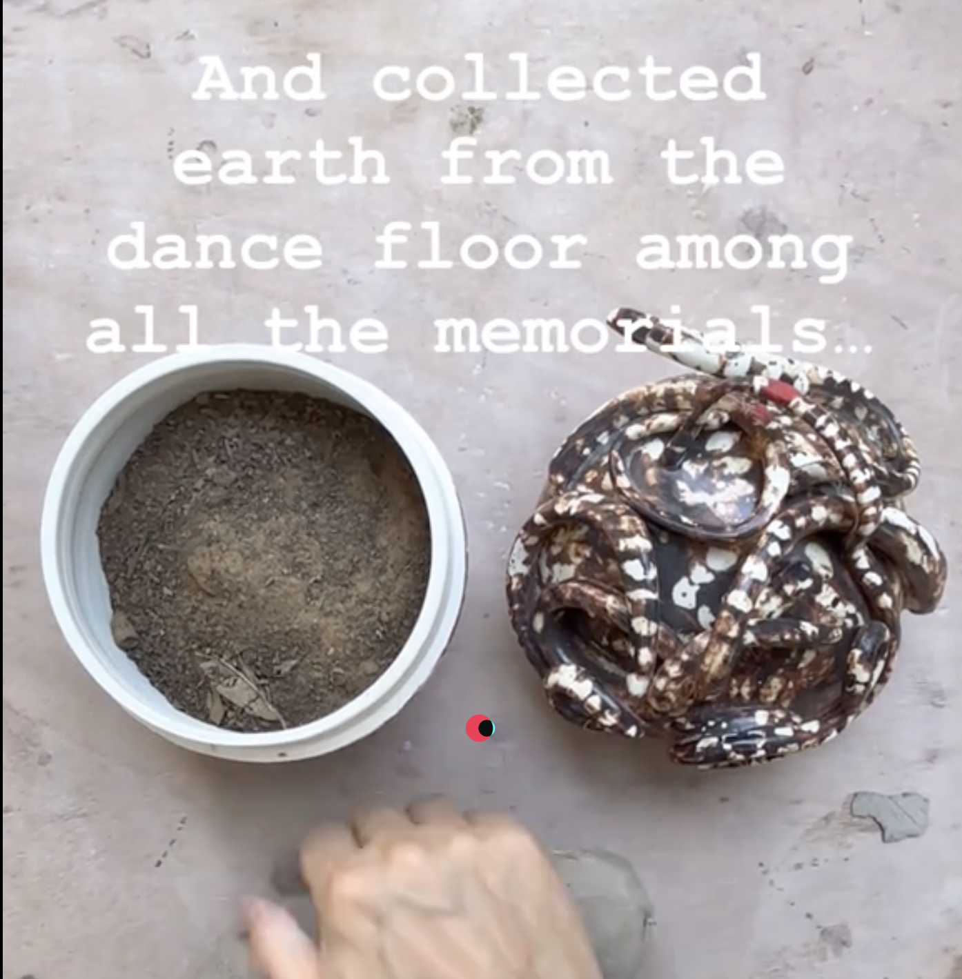 Karin Kloosterman, Nova Cups made with dirt from the Nova dance floor