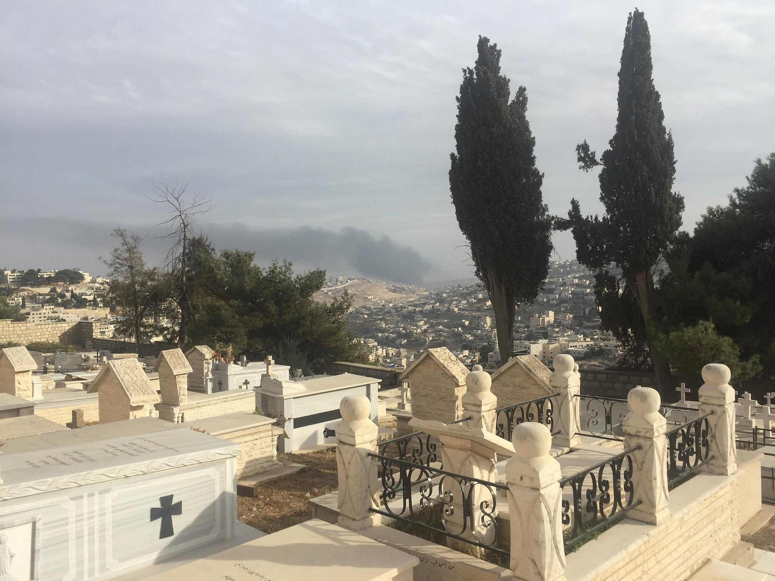 A view of Jerusalem from the gravesite of Oskar Schindler