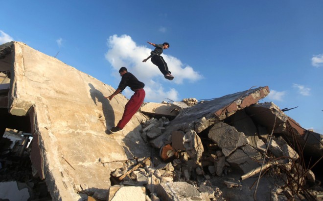 skateboarding in Gaza