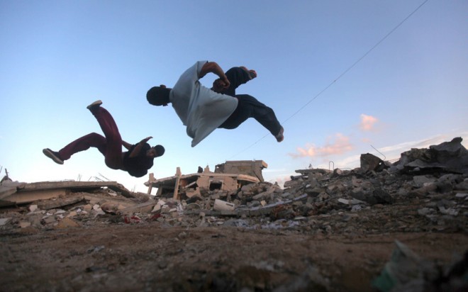 skateboarding in Gaza