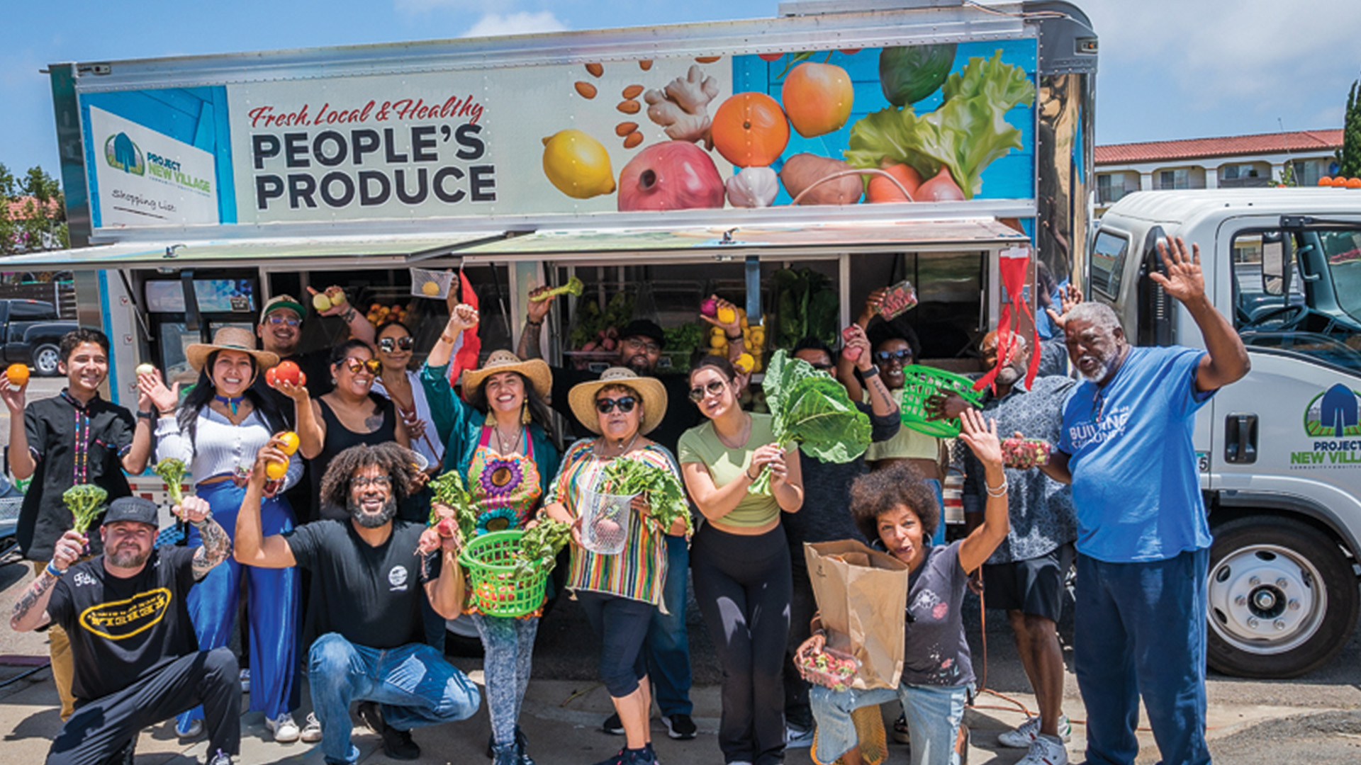 Mobile farmers truck bringing fresh, locally grown produce to neighborhoods throughout greater Southeastern San Diego.