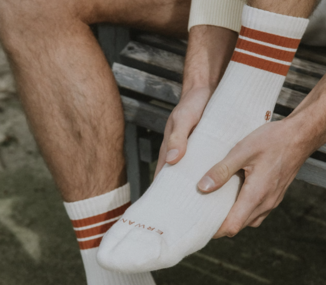 injury on the foot, sports socks