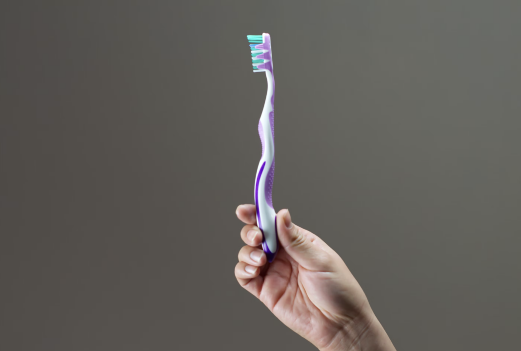Plastic toothbrush used by dentists