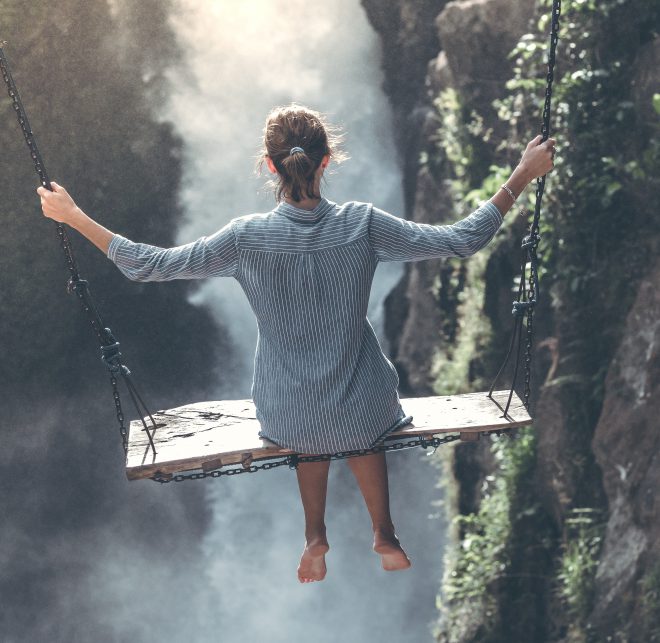 woman on a swing