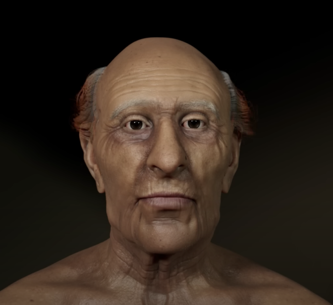 Ramses II at 90, CT scan face Liverpool