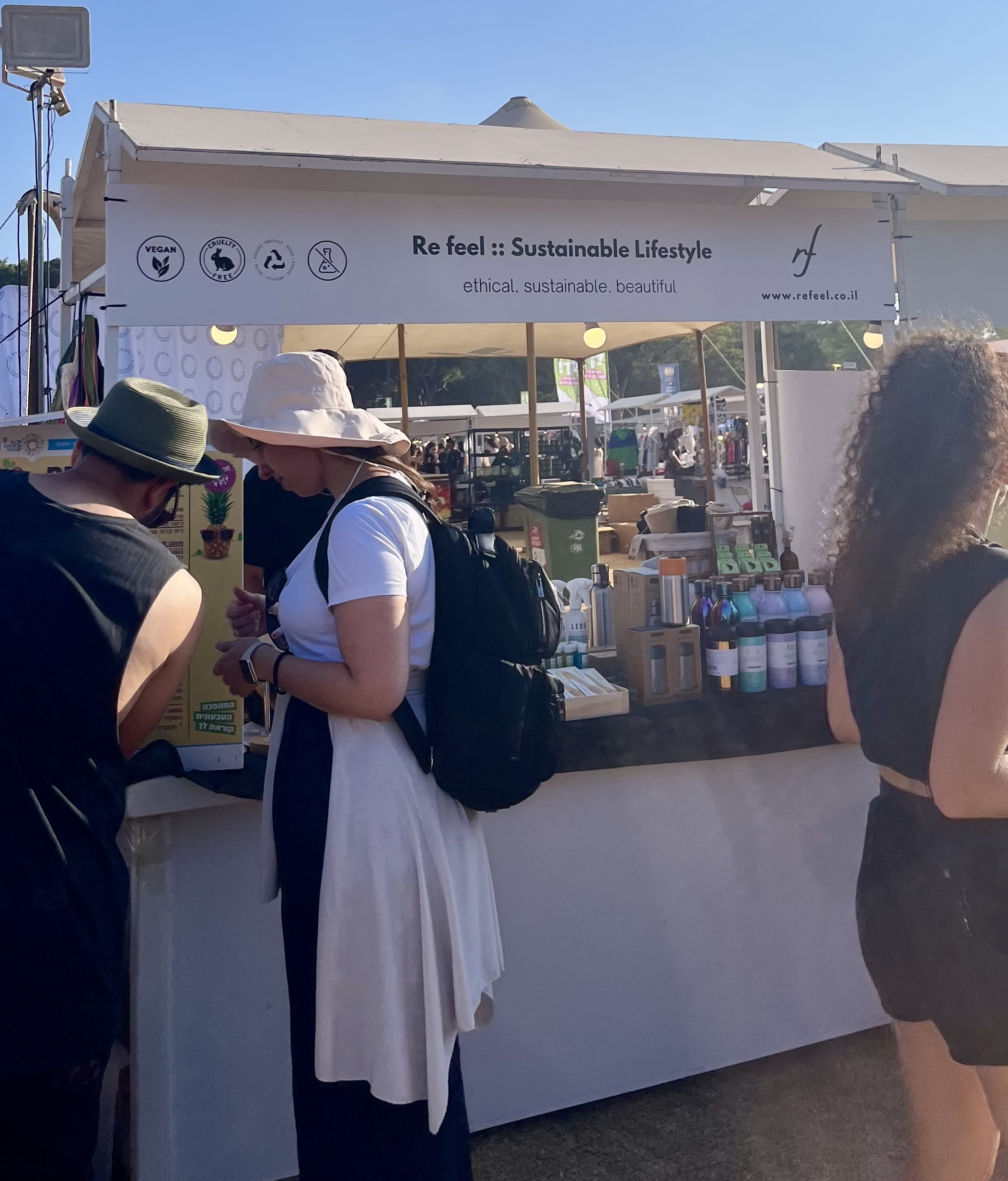 picture of the Re Feel stand at the vegan festival