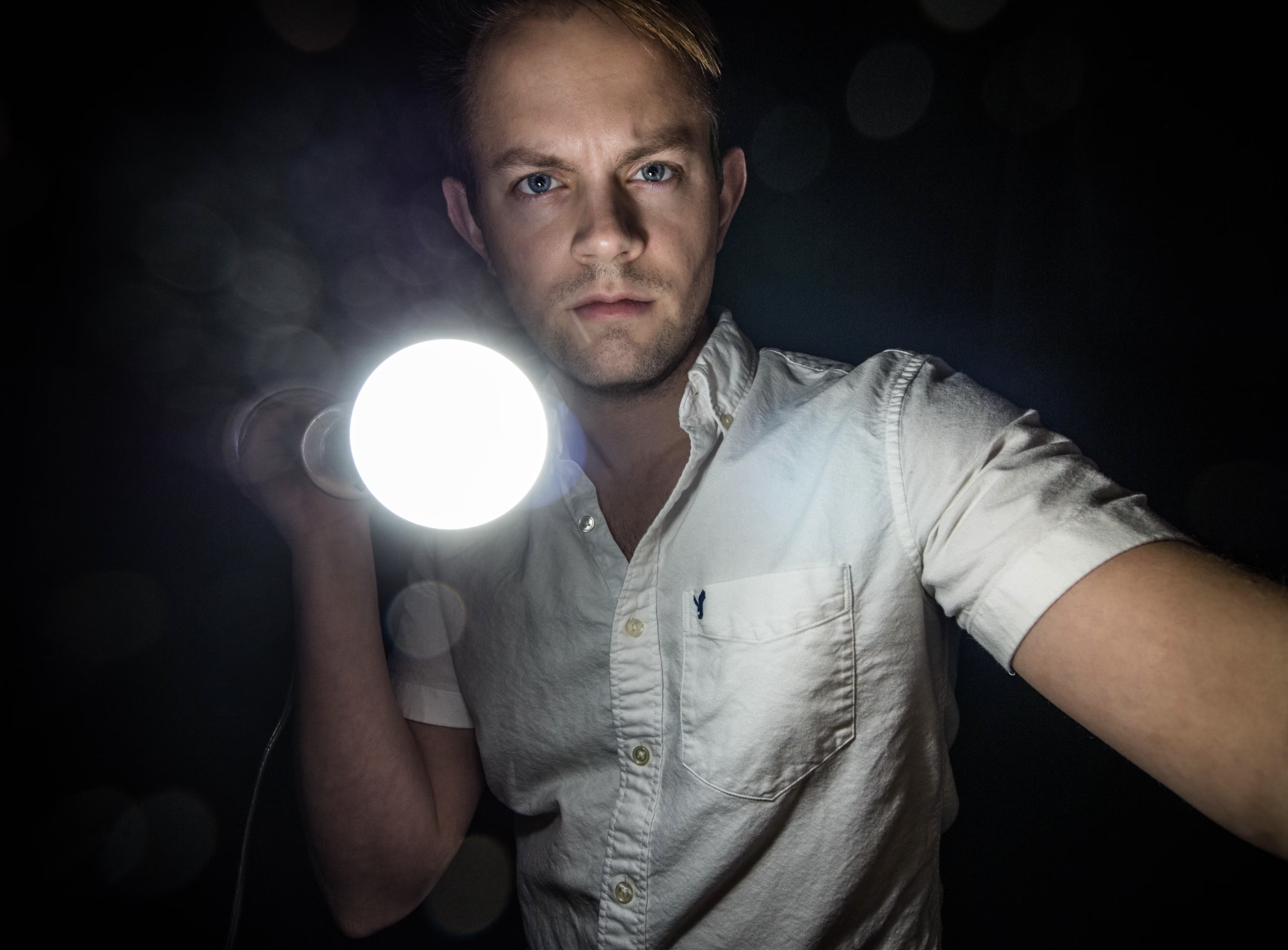 Sustainable, re-charchable, LED flashlight