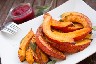 Vegan Recipe: Roasted Kabocha Pumpkin Wedges