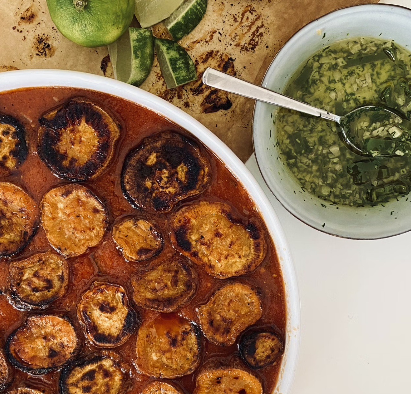 baked sweet potatoes on a plate