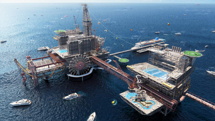 The Rig theme park turns Saudi money steampunk | Green Prophet