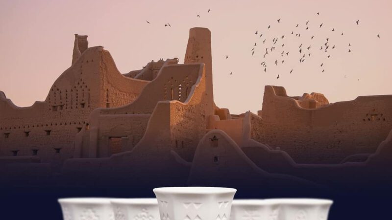 Coffee culture using themed ceramic cups