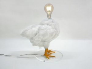 Radical recycling: a chicken is now a lamp