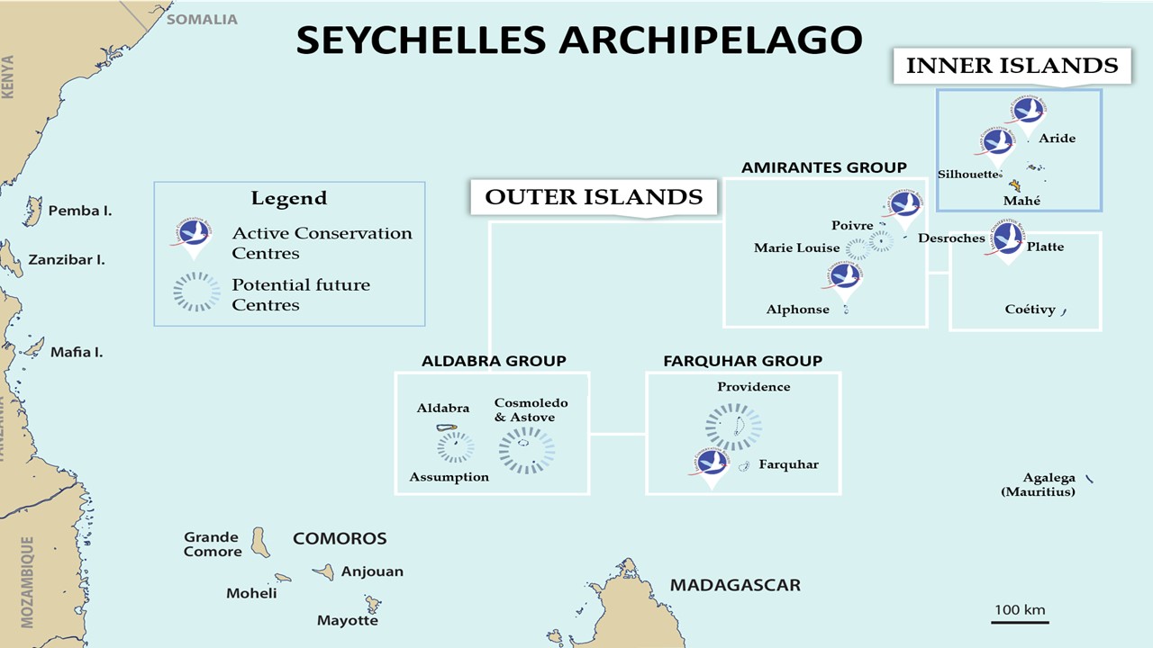 Map of the Seychelles