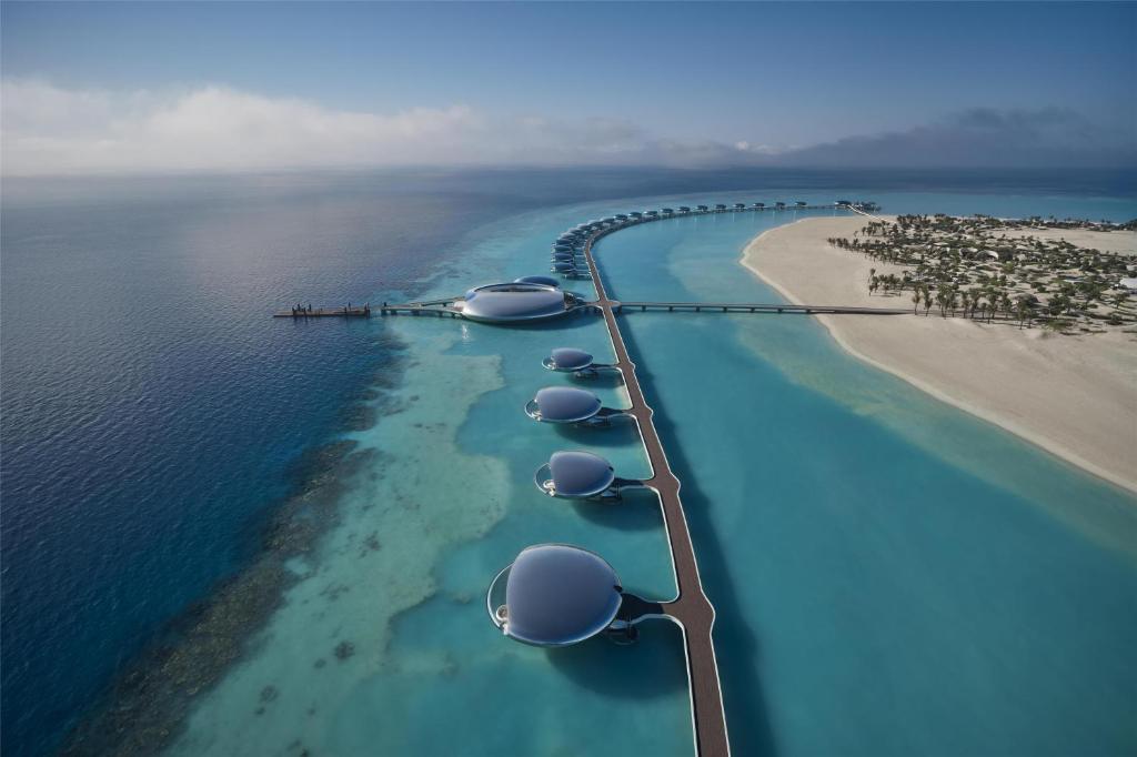 Shebara hotel Saudi Arabia, Red Sea luxury resort, eco design, modern architecture, beachfront villas, sustainable tourism, desert island destination, travel experience, eco travel, mirror pods, KSA