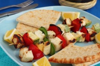 Halloumi cheese kebabs recipe