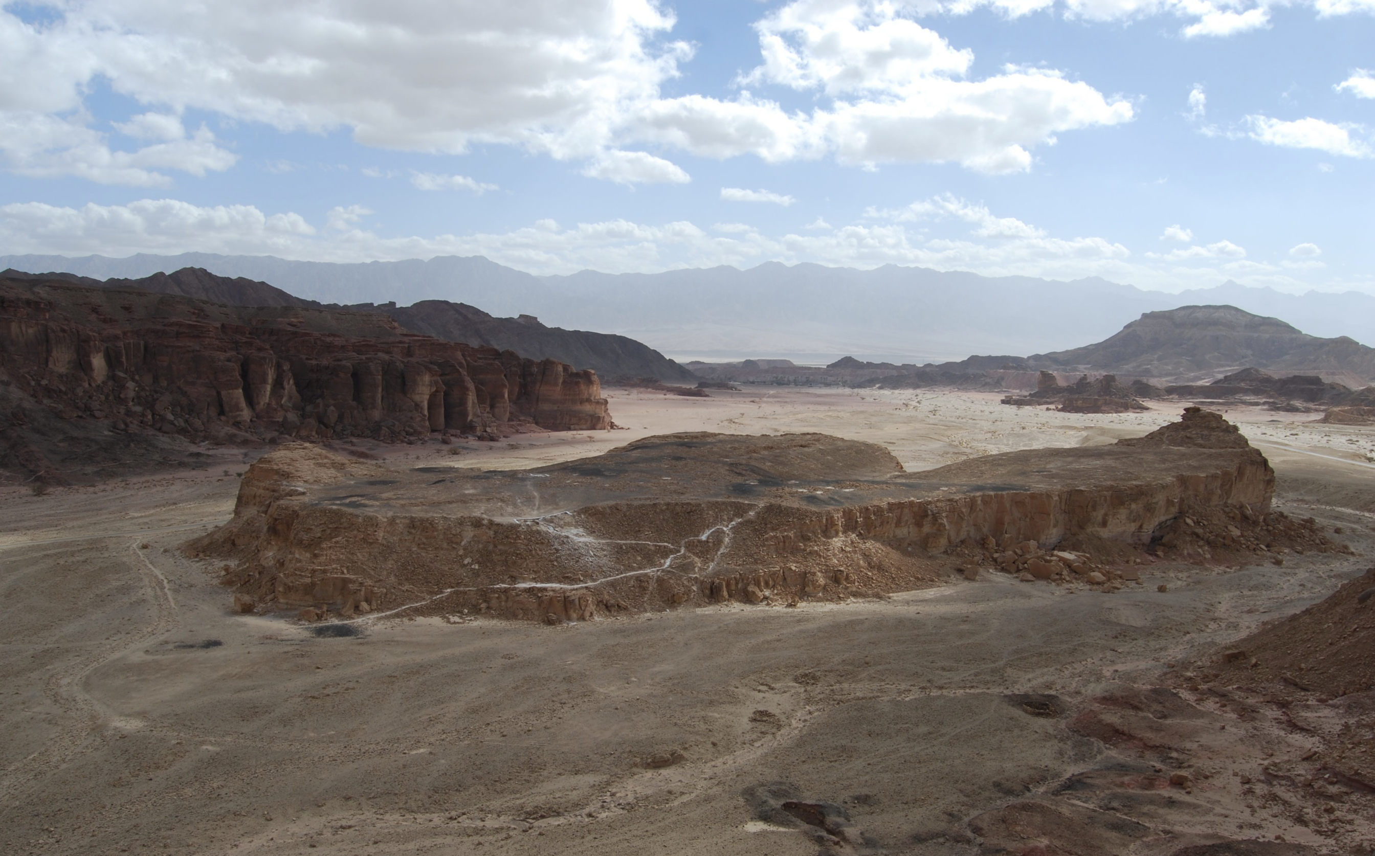 Timna' slave's hill drone shot place purple dye was found
