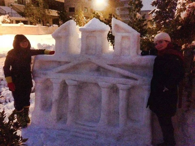 teens petra snow sculpture