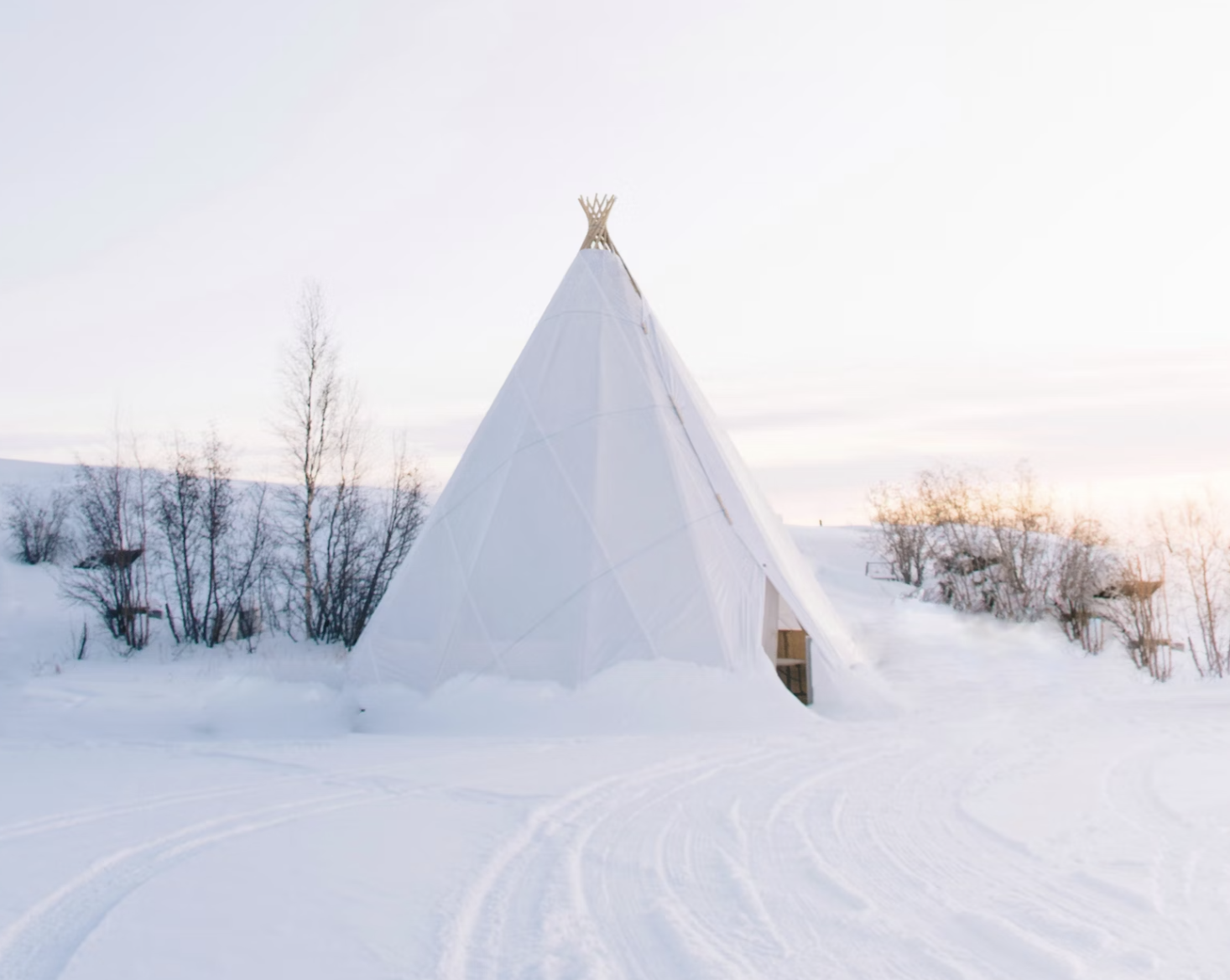 Teepee in snow