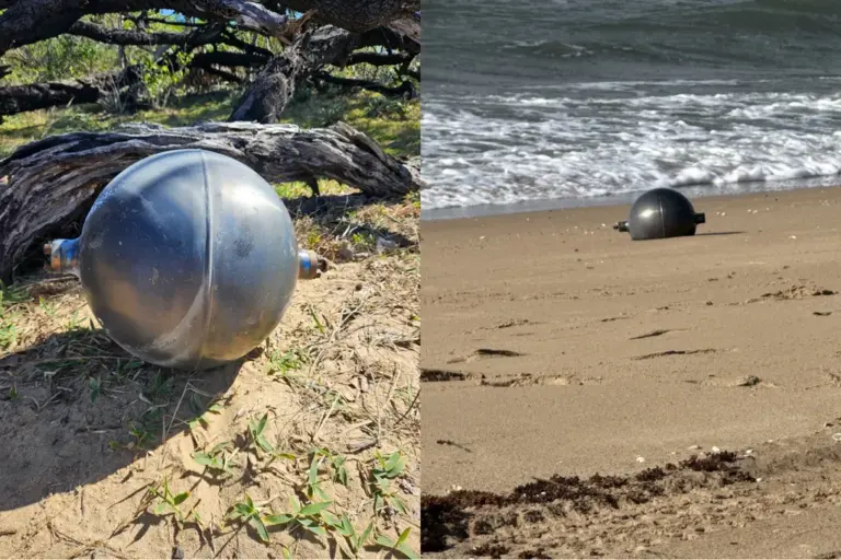 Mysterious metal space balls wash up on Australian shore