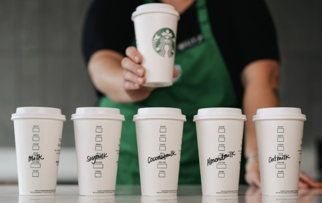 A latte with oat milk shouldn't cost more than a latte with dairy milk. A lawsuit in Canada is challenging years of non-dairy surcharges at major coffee chains.