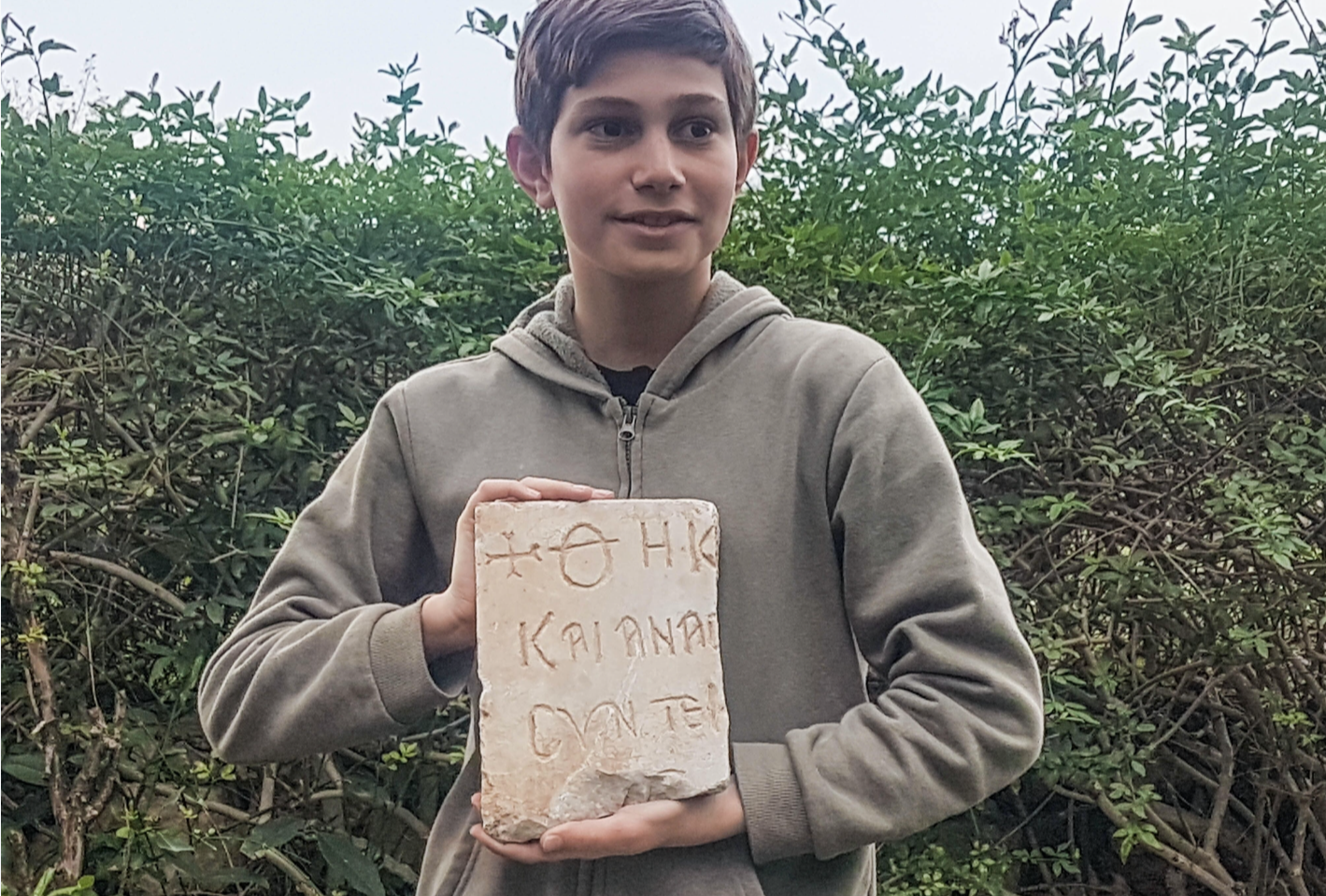 stav meir mushroom hunting finds ancient tombstone