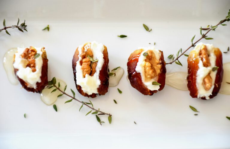 Dates Baked With Goat Cheese