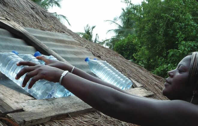 emergency clean water by killing the bacteria with the sun using old water bottles