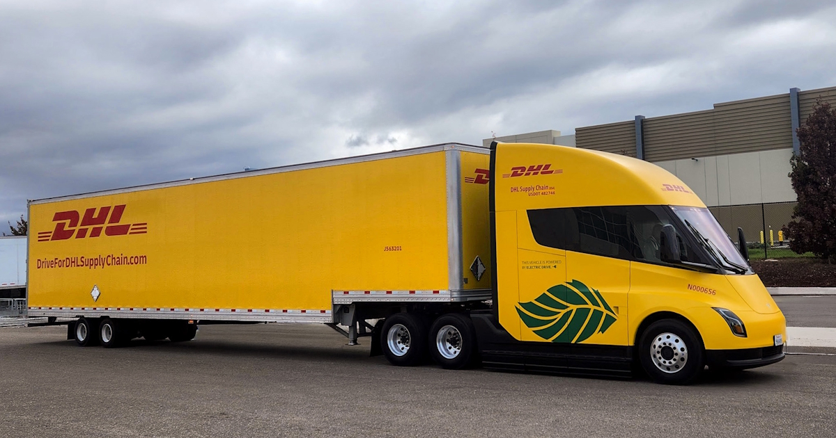 DHL, DHL logistics, DHL electric trucks, DHL Tesla Semi, Tesla Semi, electric freight, sustainable logistics, zero emission trucking, freight electrification, clean transportation, green supply chain, heavy duty EVs, electric fleets, autonomous trucking, freight innovation, truck safety, logistics decarbonization, low carbon transport, supply chain resilience, commercial trucking, smart logistics, sustainable freight, electric delivery trucks, future of trucking, logistics technology, fleet sustainability, road freight, freight automation, green logistics, clean freight