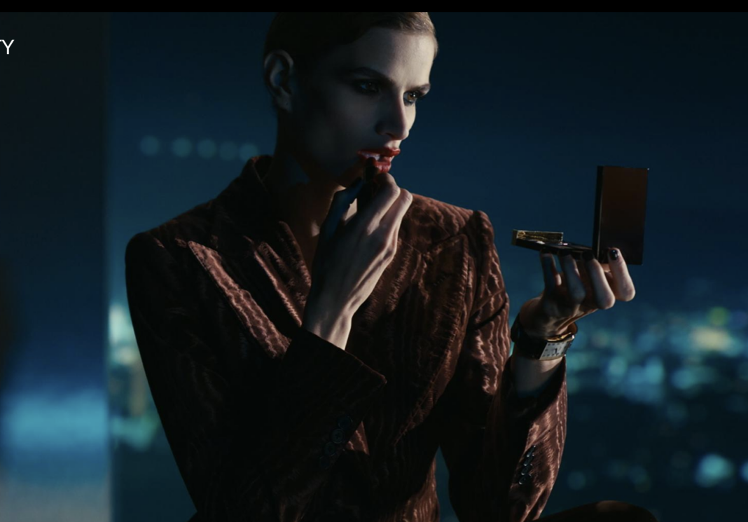 Tom Ford Beauty branding, woman with makeup