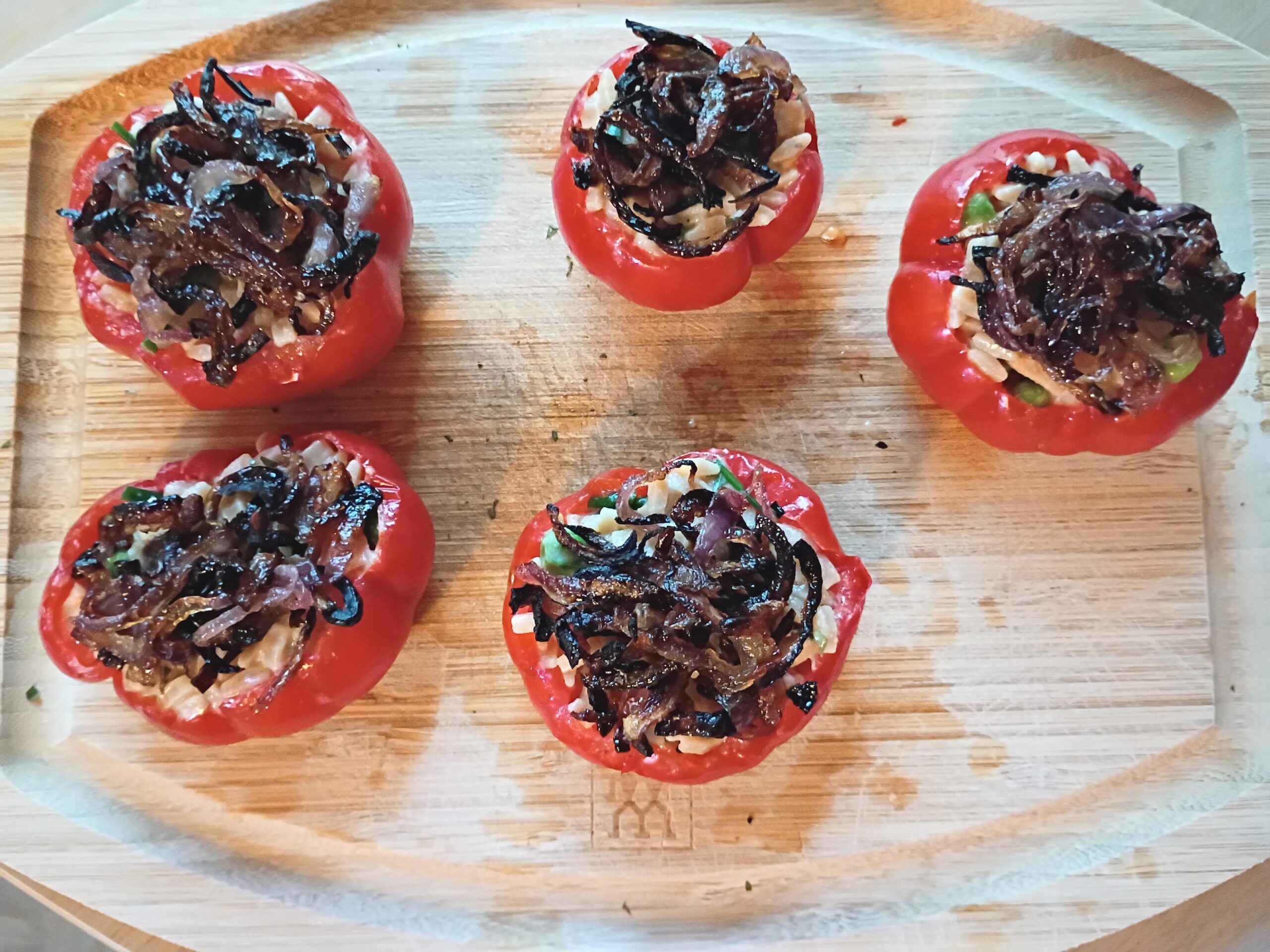 Stuffed tomatoes with orzo, by the author