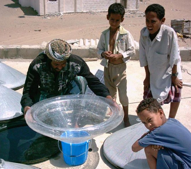 watercones family Yemen village