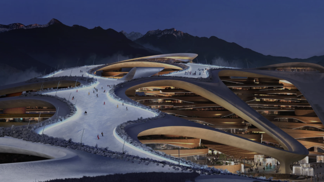 Trojena, Saudi Arabia, ski resort, Neom, Asian Winter Games, Zaha Hadid, Unstudio 
